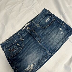 Hollister Blue Mini Pencil Skirt Casual